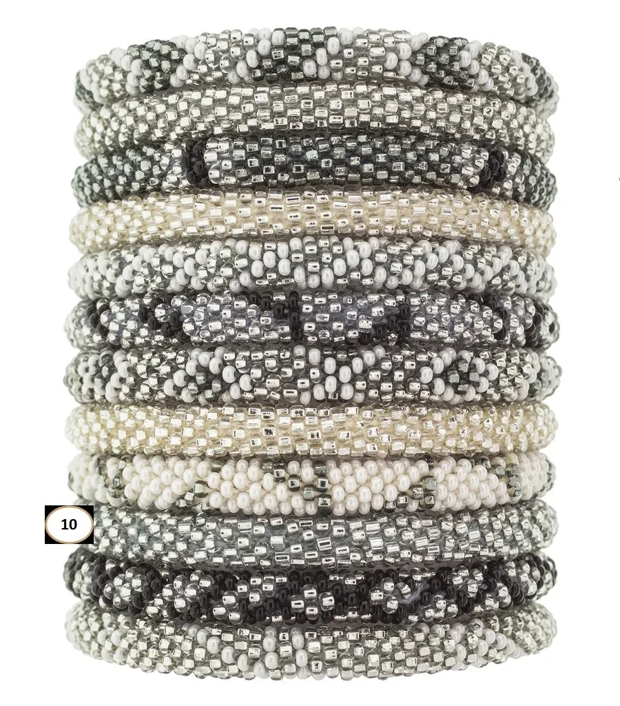 Roll-On Beaded Bracelets - Platinum