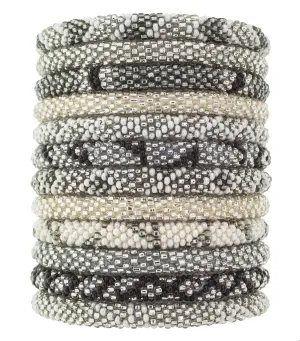 Roll-On Beaded Bracelets - Platinum