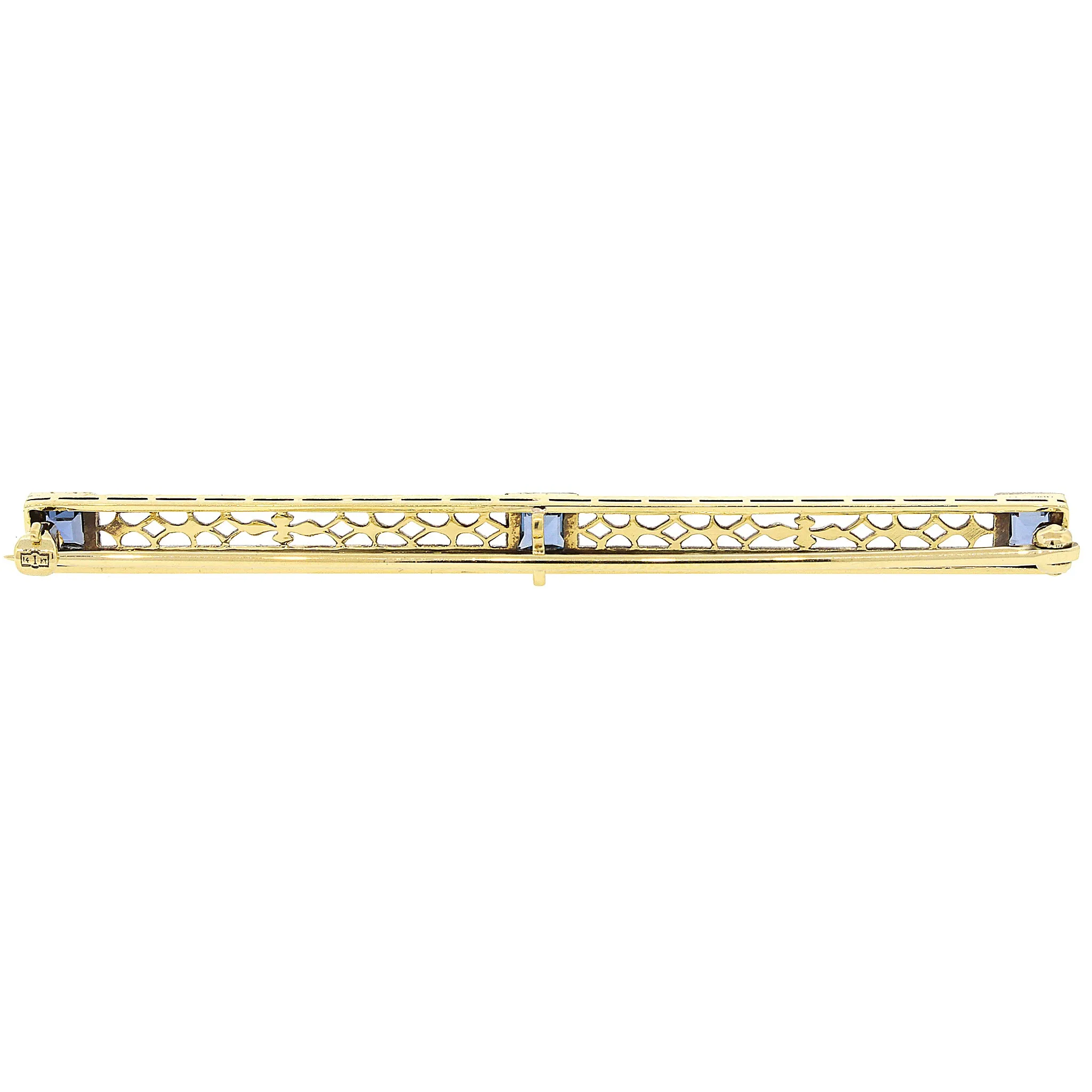 Sapphire Bar Pin