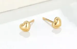 Scollop Heart Studs