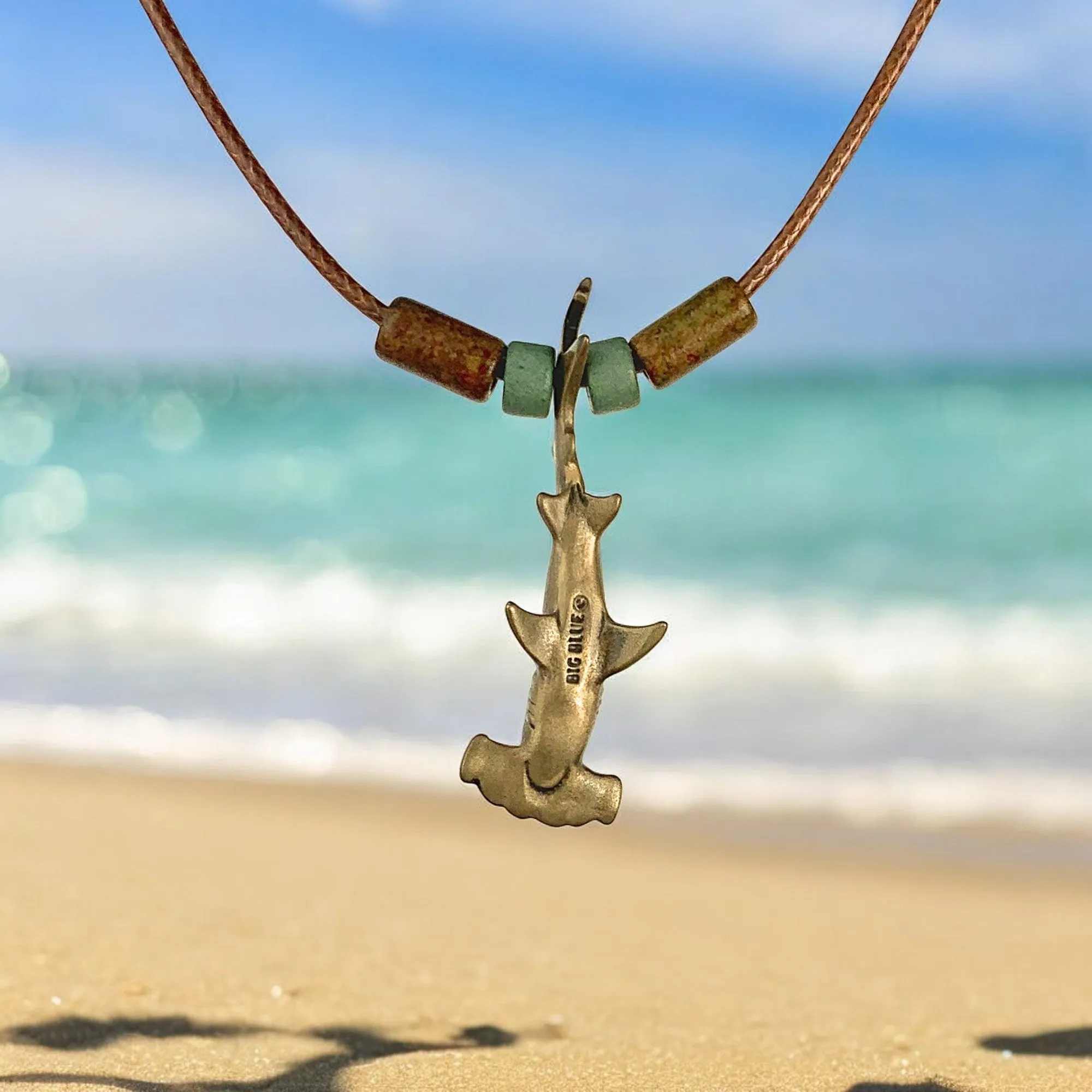 Shark Necklace for Men and Women- Bronze Hammerhead Shark Pendant for Men and Women, Shark Jewelry for Women, Gifts for Shark Lovers, Sea Life Jewelry