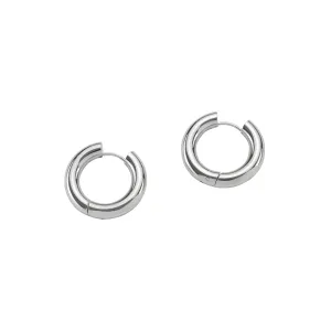 Silver Chunky Hoops