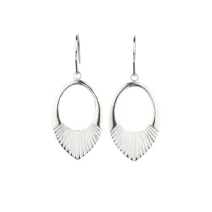 Silver Medium Helios Drop Earrings