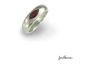 Silver Ring with Garnet