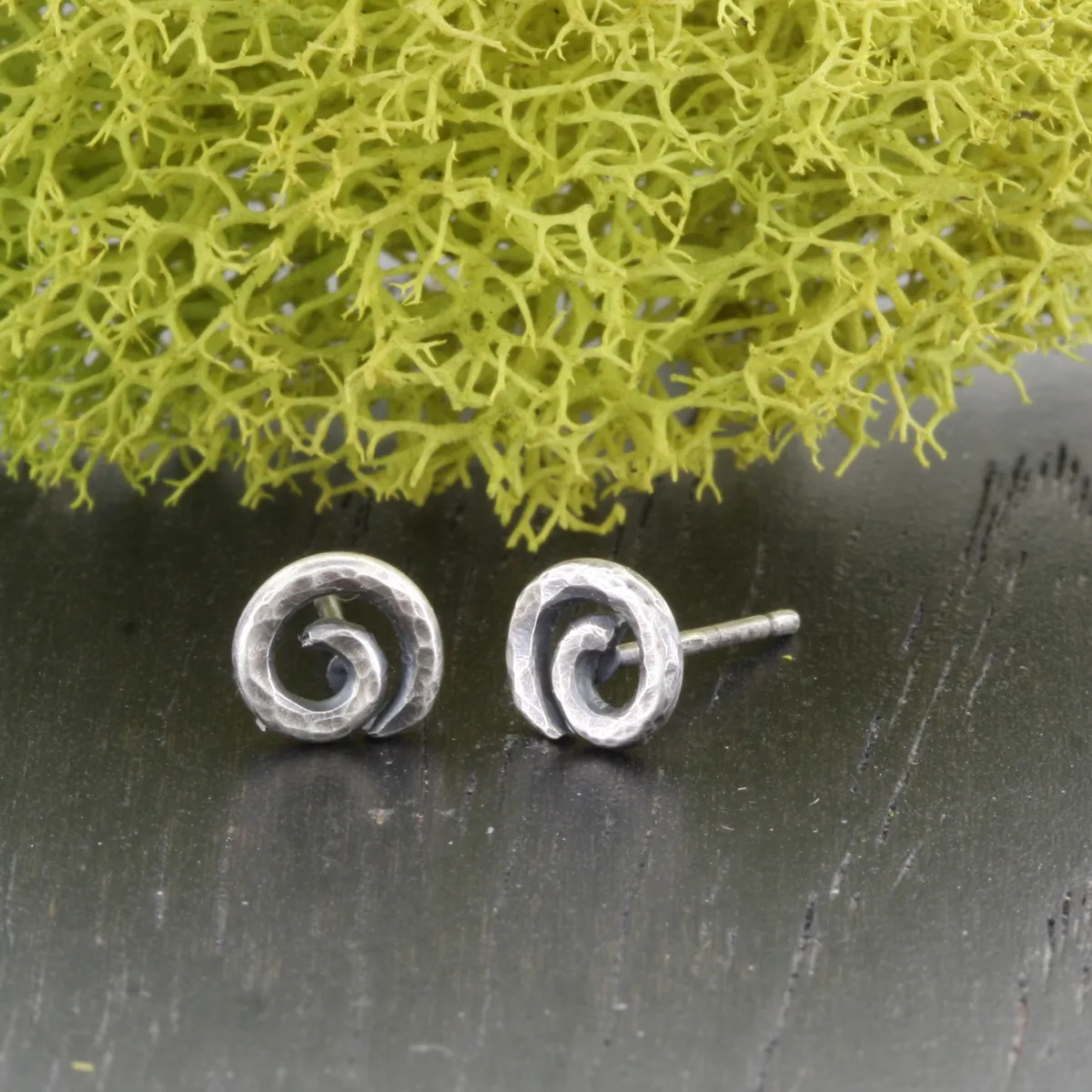 Silver Swirl Post Earrings