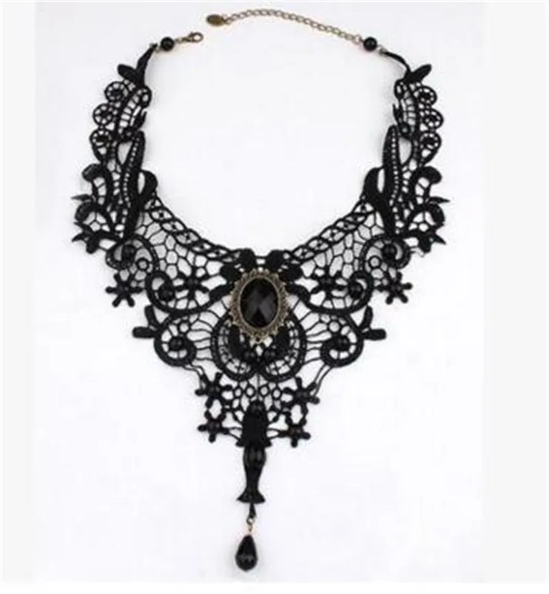 Simple And Exaggerated Black Collarbone Chain False Collar Jewelry