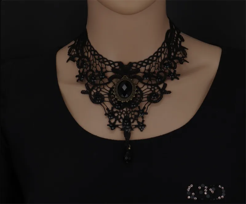 Simple And Exaggerated Black Collarbone Chain False Collar Jewelry