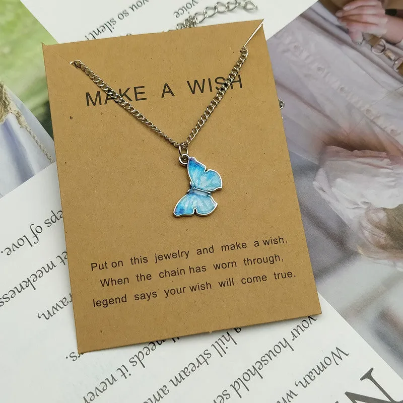 Simple Clavicle Chain Alloy Butterfly Jewelry