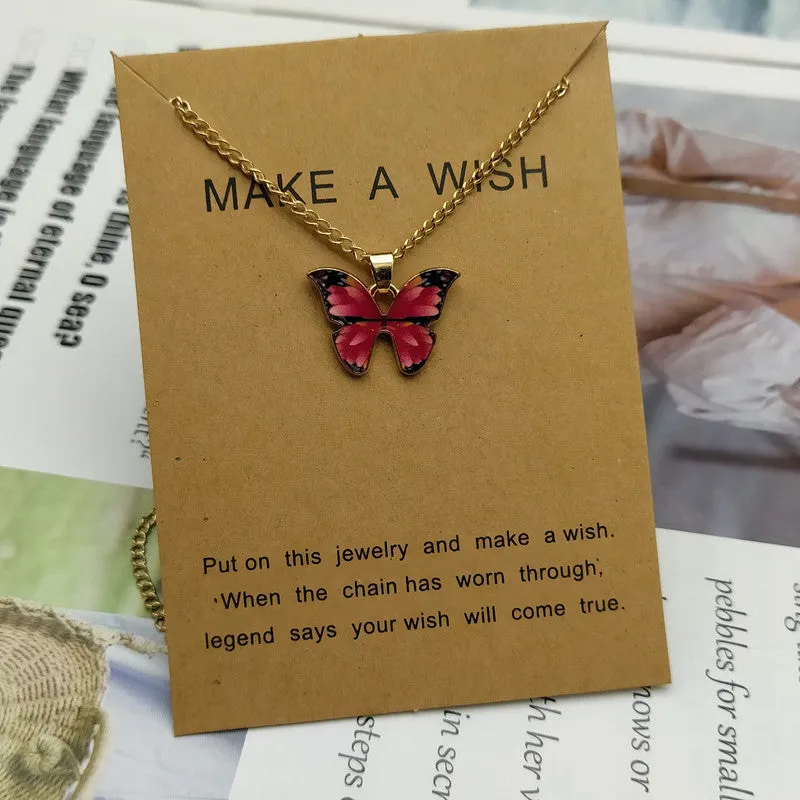 Simple Clavicle Chain Alloy Butterfly Jewelry