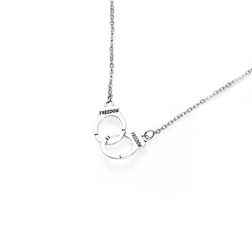 Simple fashion handcuff necklace