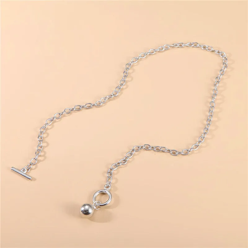 Simple Hip-hop Geometric Clavicle Chain Pendant Necklace