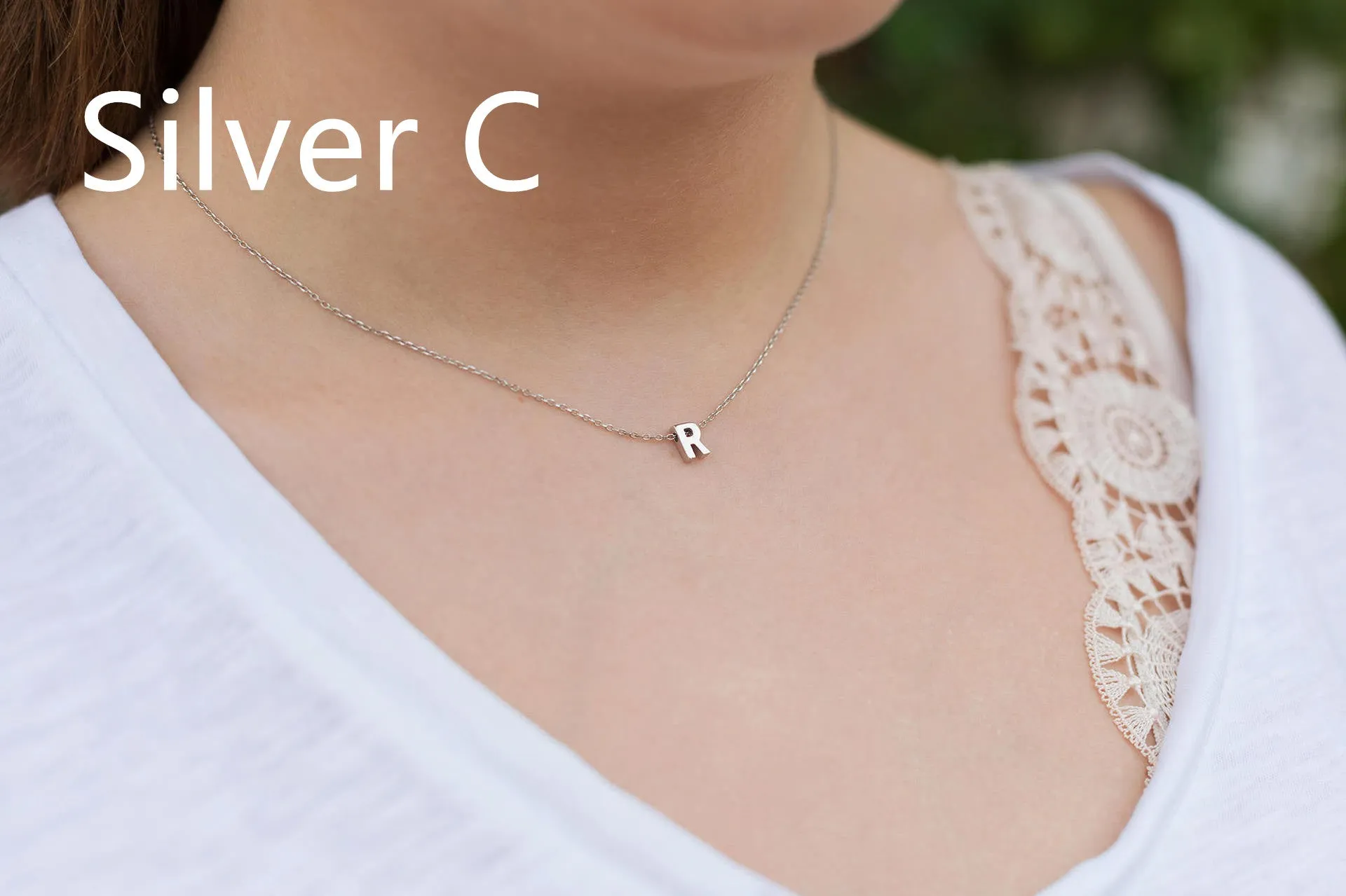 Simple Letter Chain 26 Letter Necklace