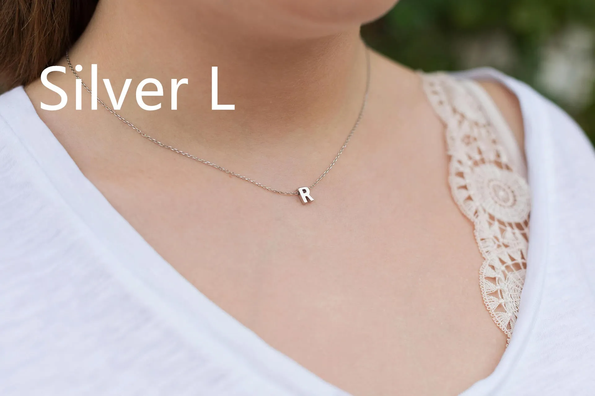 Simple Letter Chain 26 Letter Necklace