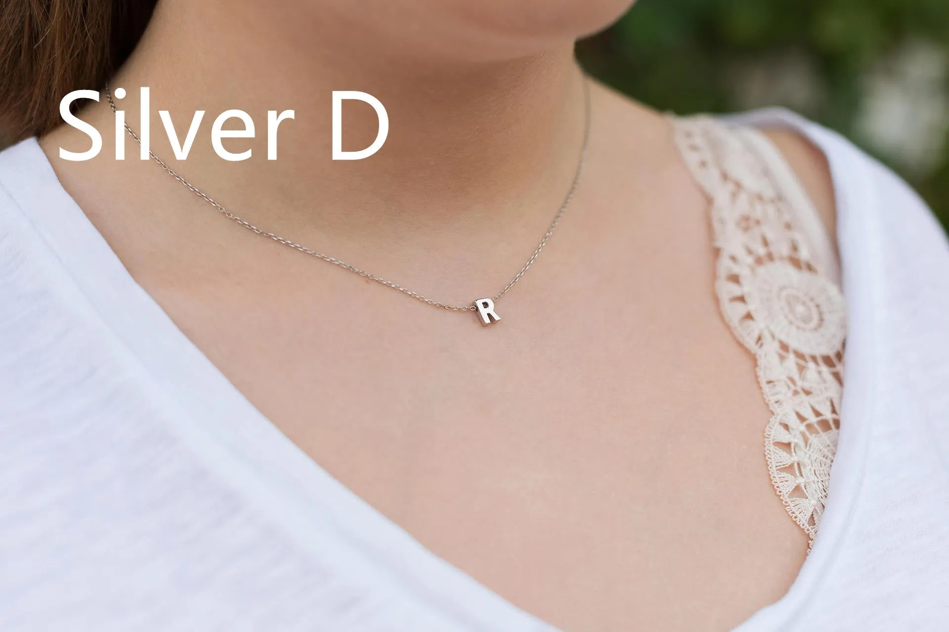 Simple Letter Chain 26 Letter Necklace