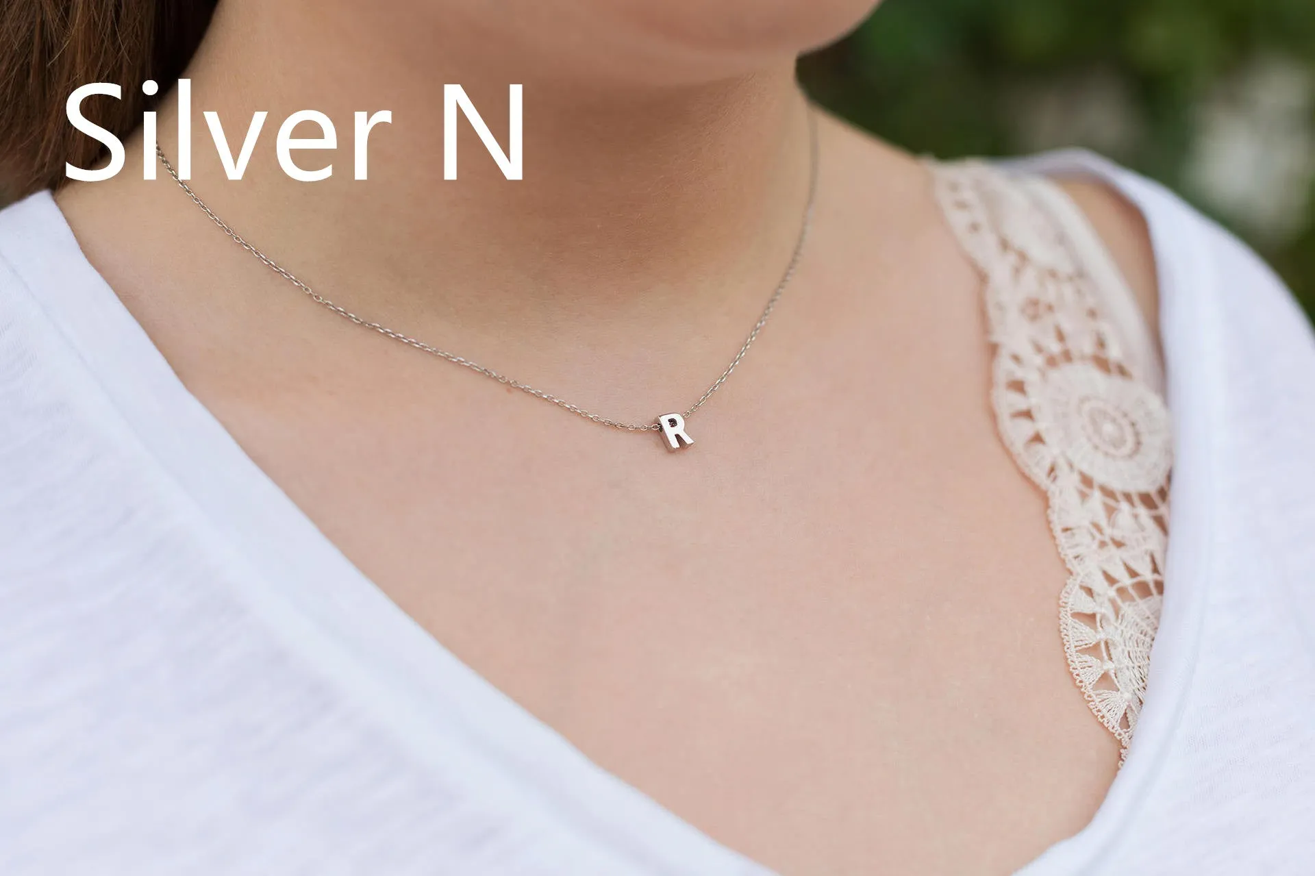 Simple Letter Chain 26 Letter Necklace