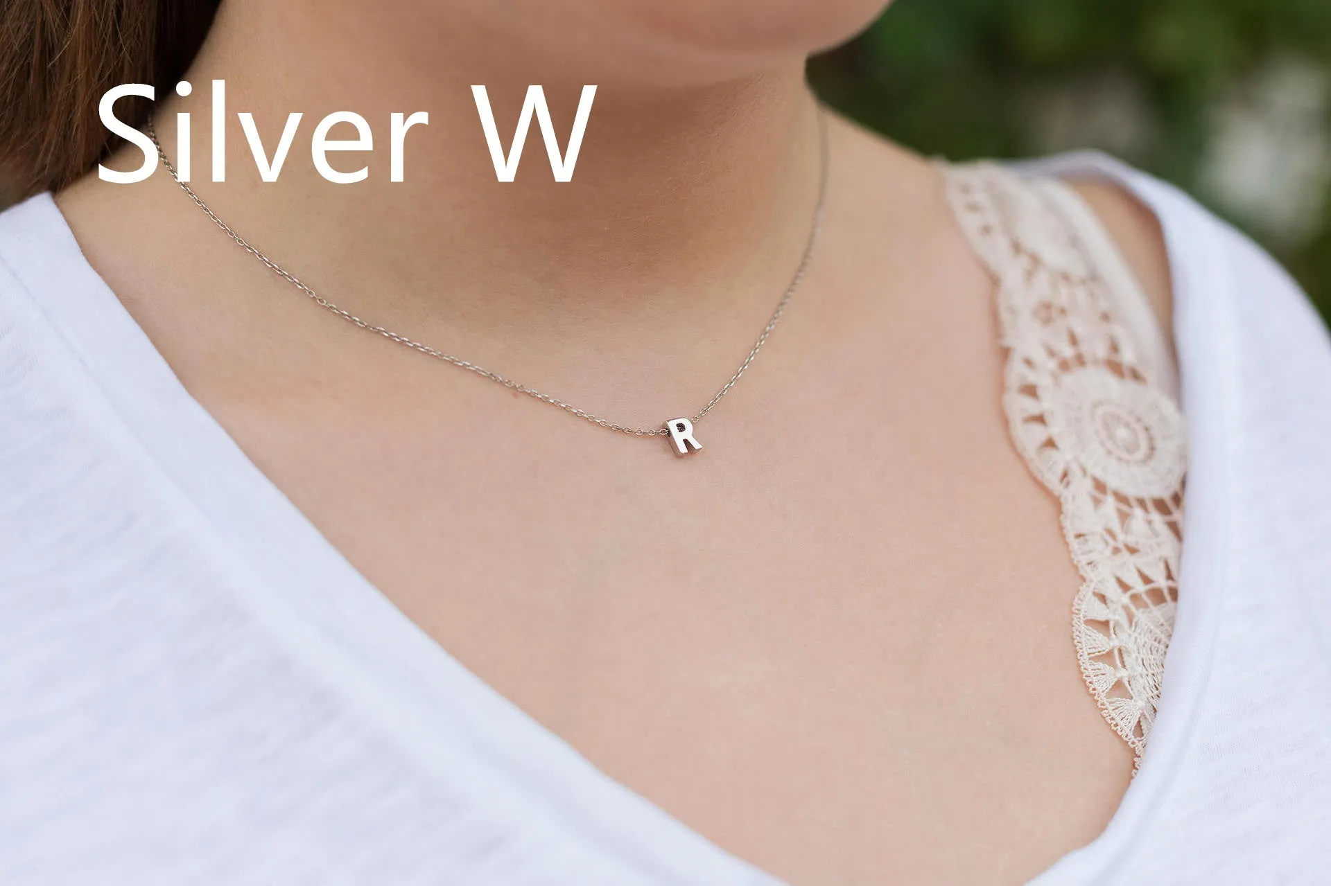 Simple Letter Chain 26 Letter Necklace