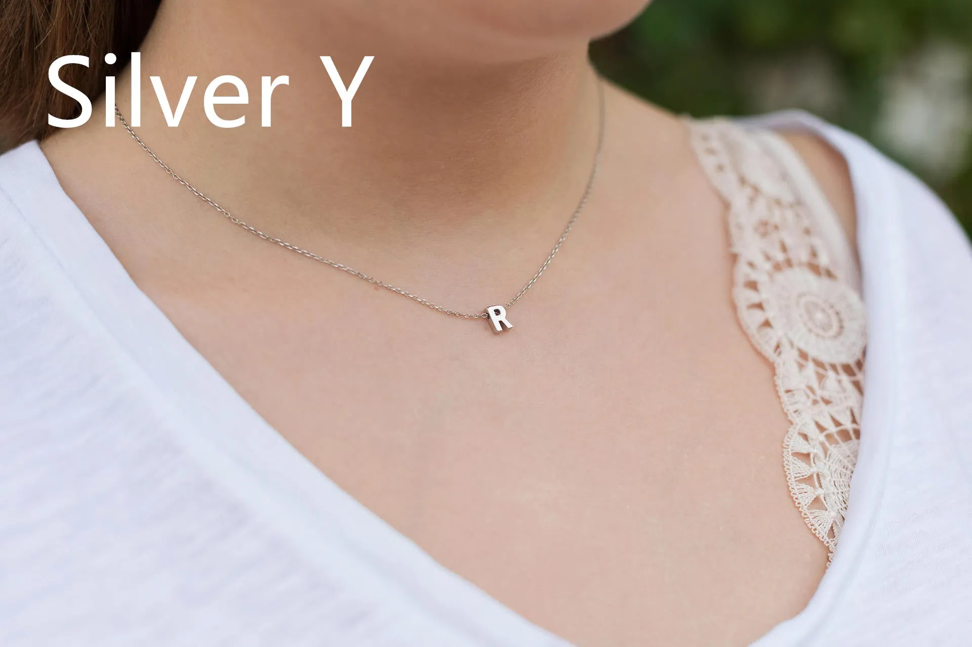 Simple Letter Chain 26 Letter Necklace