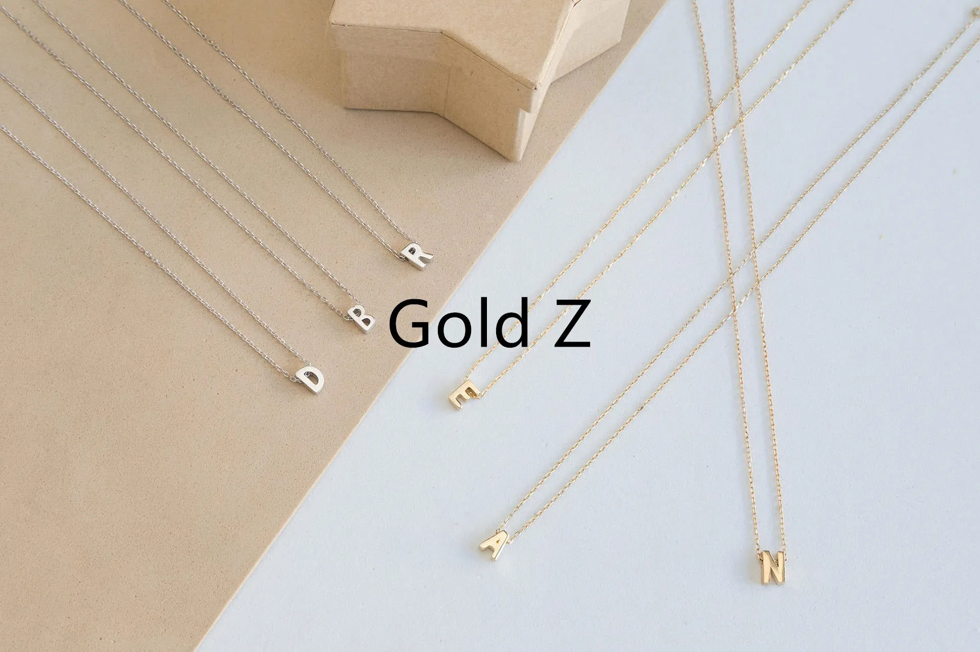 Simple Letter Chain 26 Letter Necklace