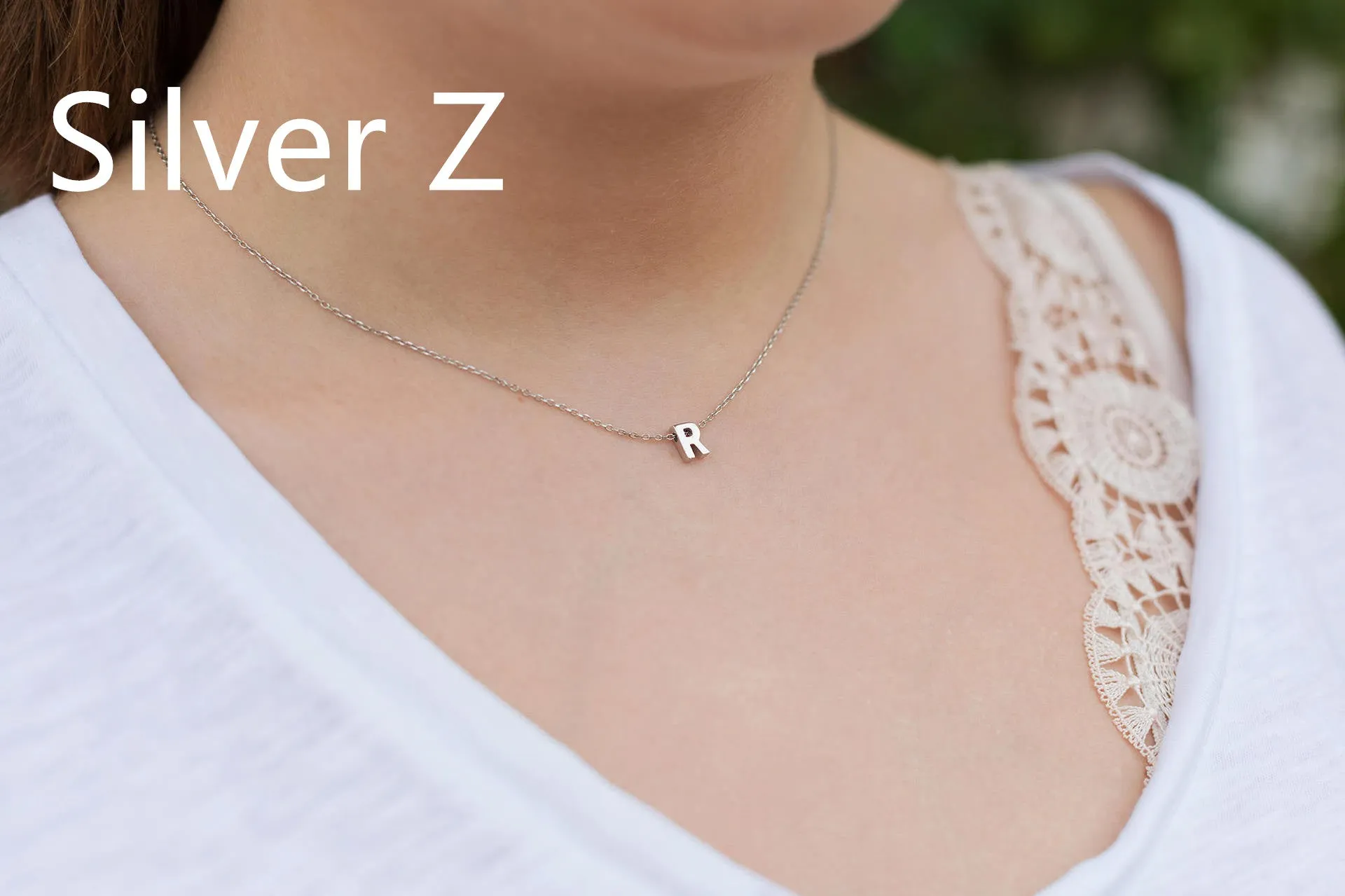 Simple Letter Chain 26 Letter Necklace