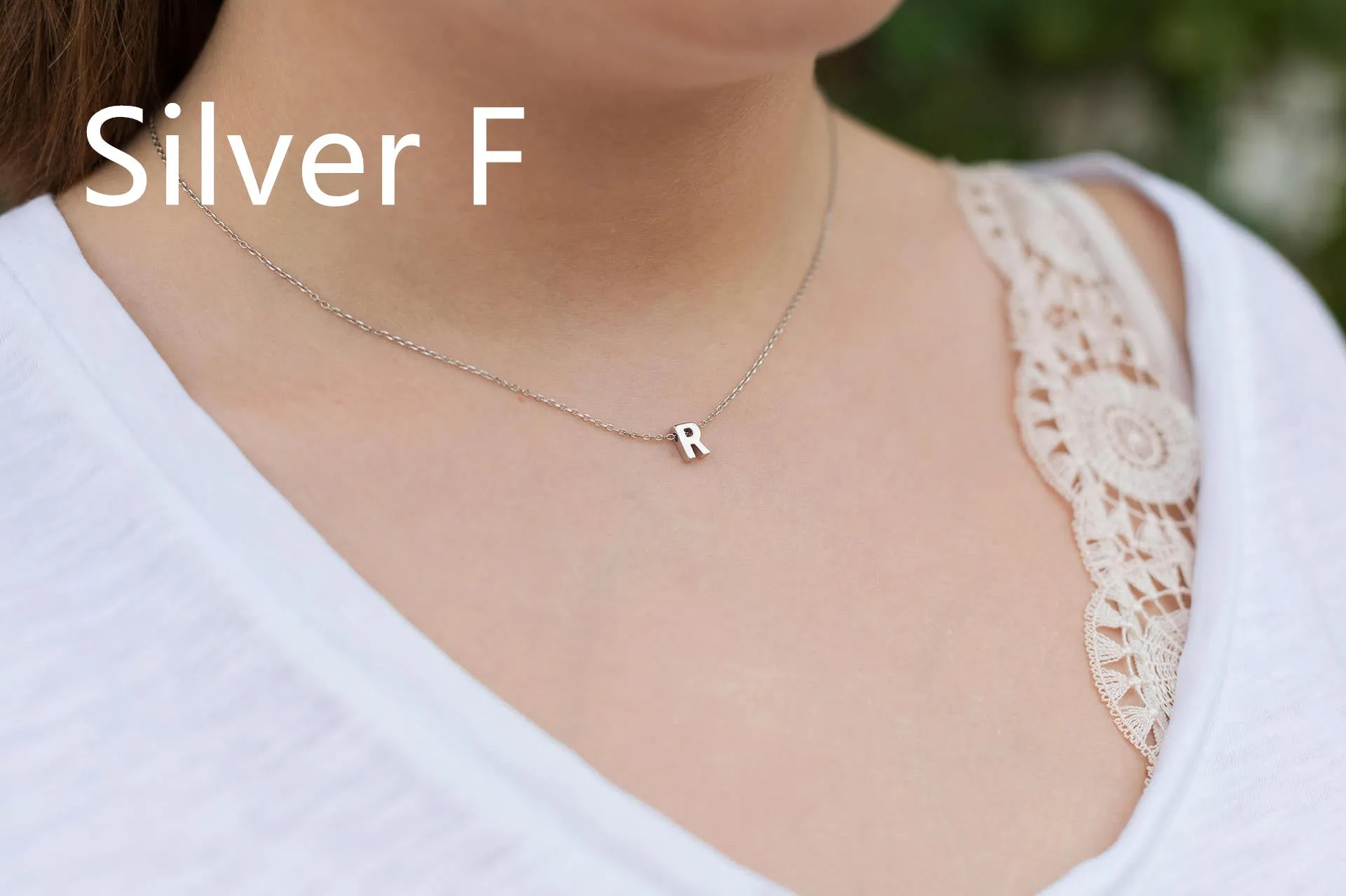 Simple Letter Chain 26 Letter Necklace