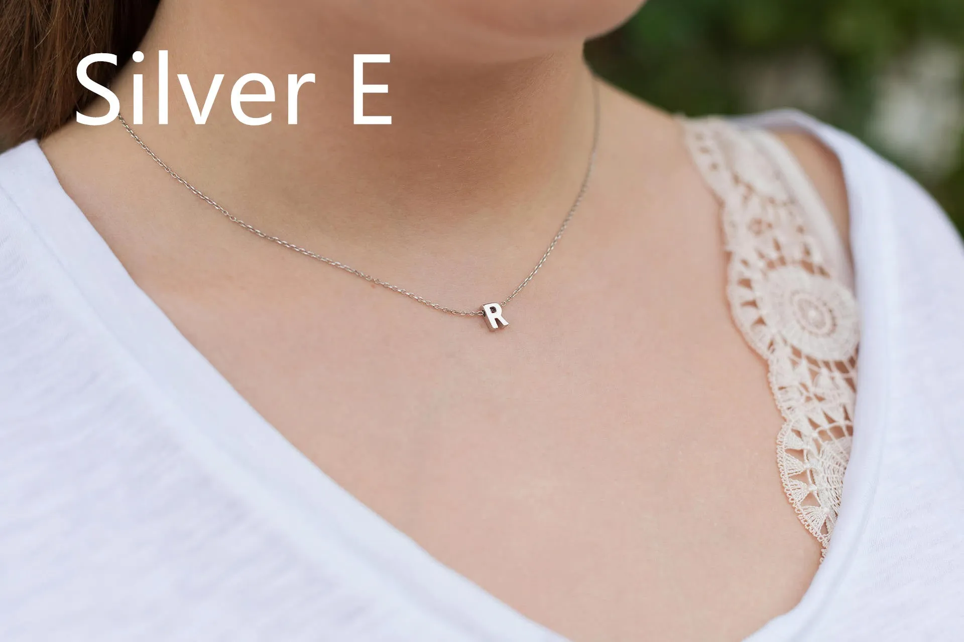 Simple Letter Chain 26 Letter Necklace