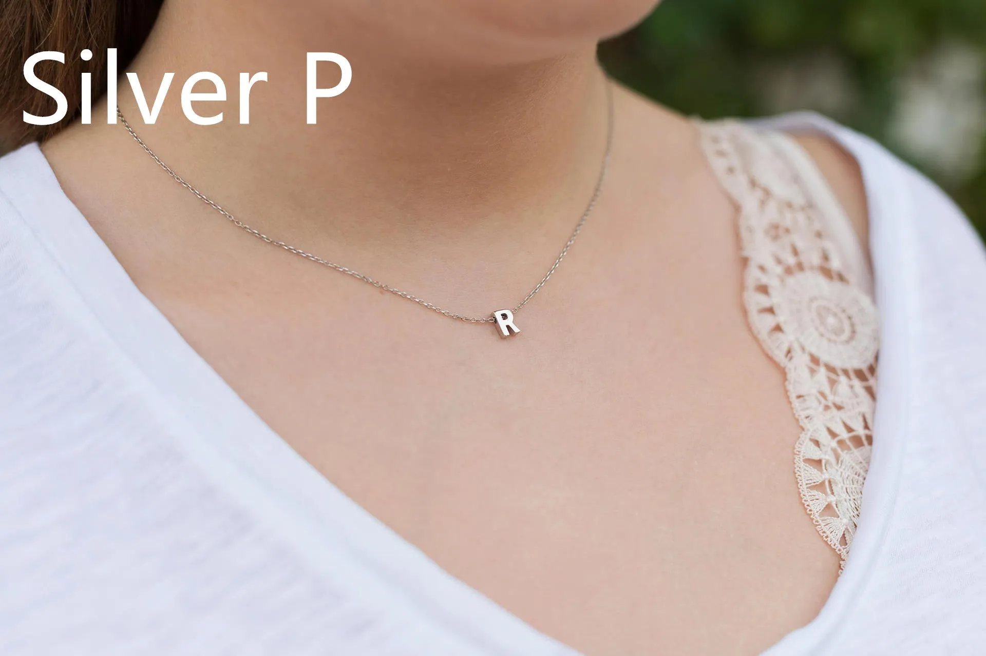 Simple Letter Chain 26 Letter Necklace