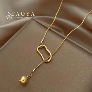 Simple Metal Ball Pendant Necklace