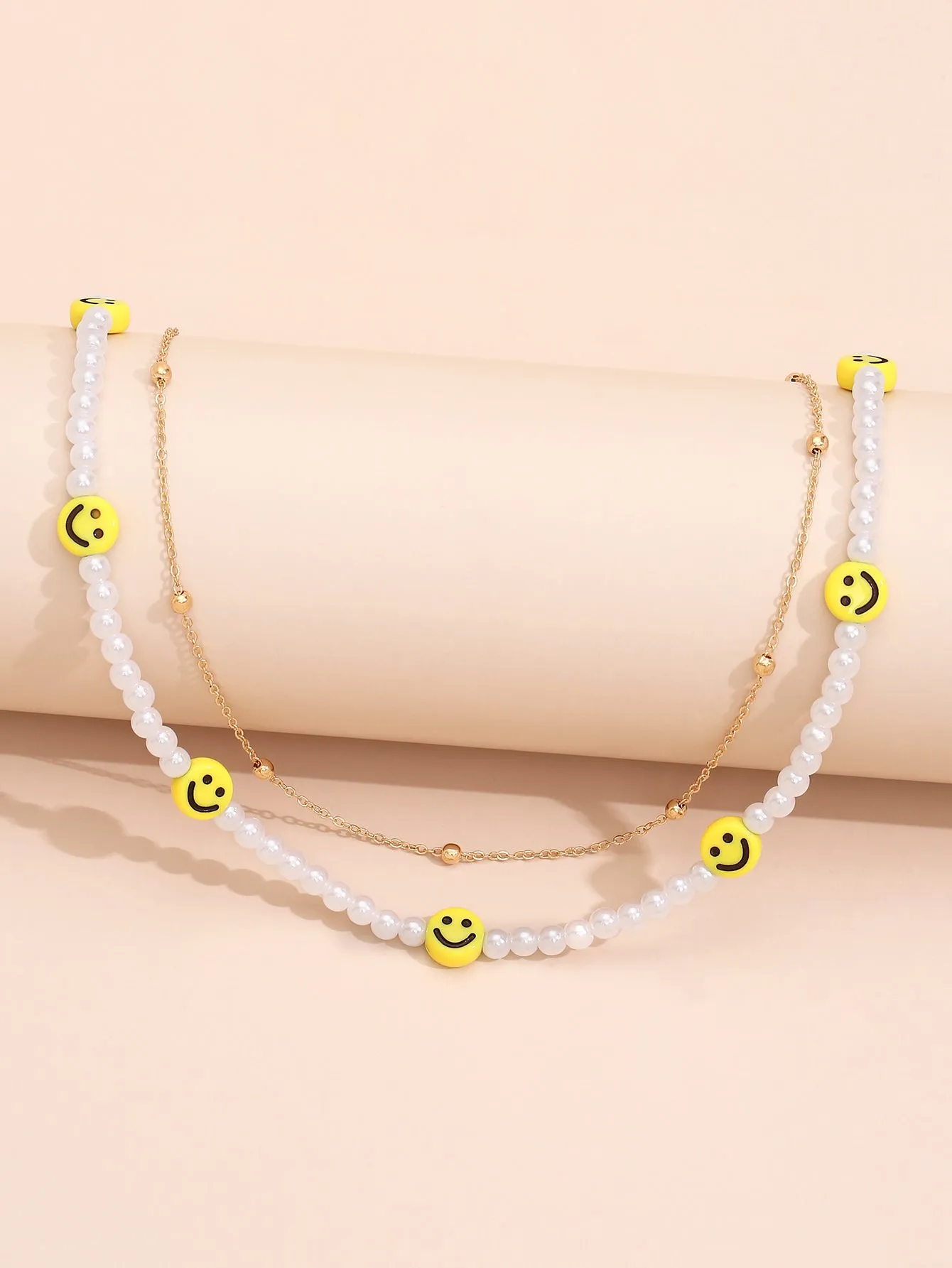 Simple Multi-layer Flat Snake Chain Electroplated Rhinestone Necklace