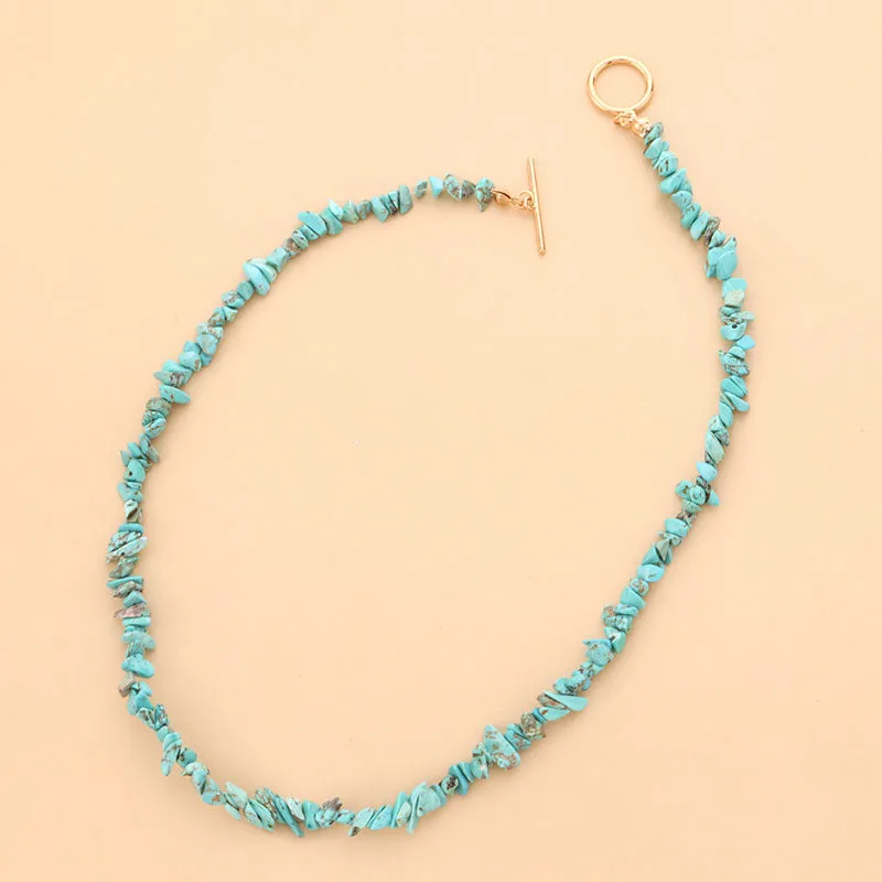 Simple Turquoise Shaped Pearl Necklace