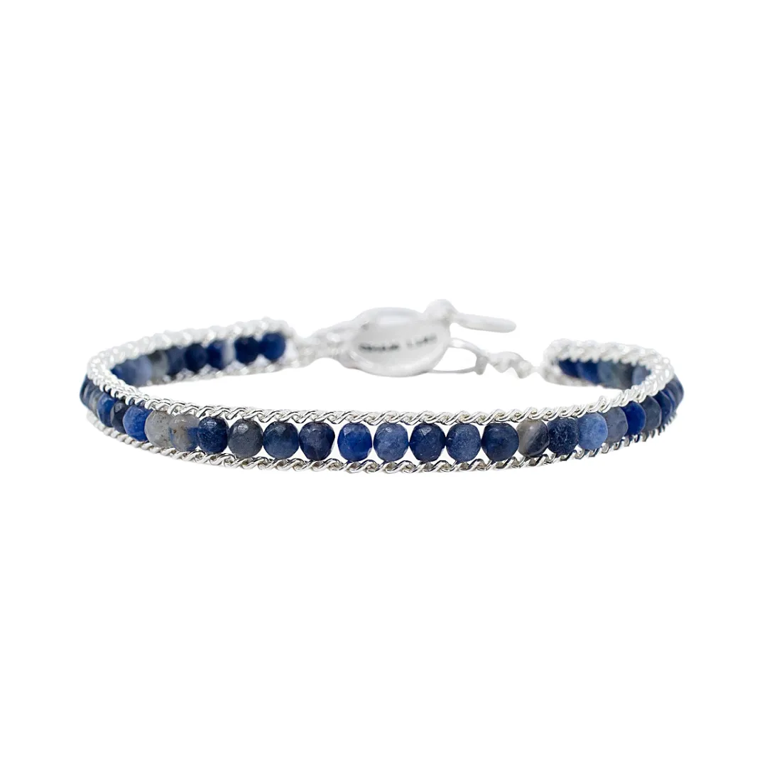 Sodalite 6" Woven Bracelet