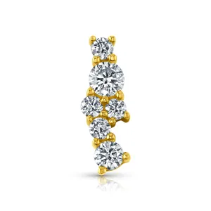 STACKED DIAMOND STUDS, 14kt Gold