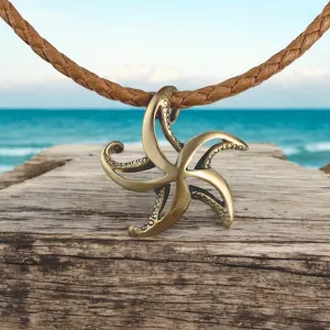 Starfish Necklace for Women Bronze- Sea Star Pendant, Starfish Necklace Charms, Beachy Necklaces, Sea Life Necklace, Starfish Gift