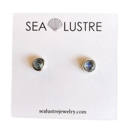 Sterling Gemstone Stud Earrings