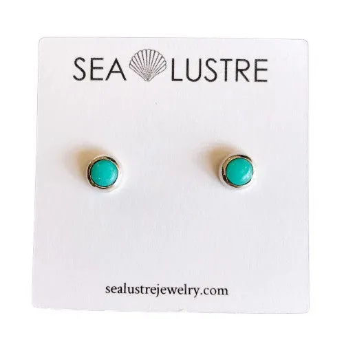 Sterling Gemstone Stud Earrings