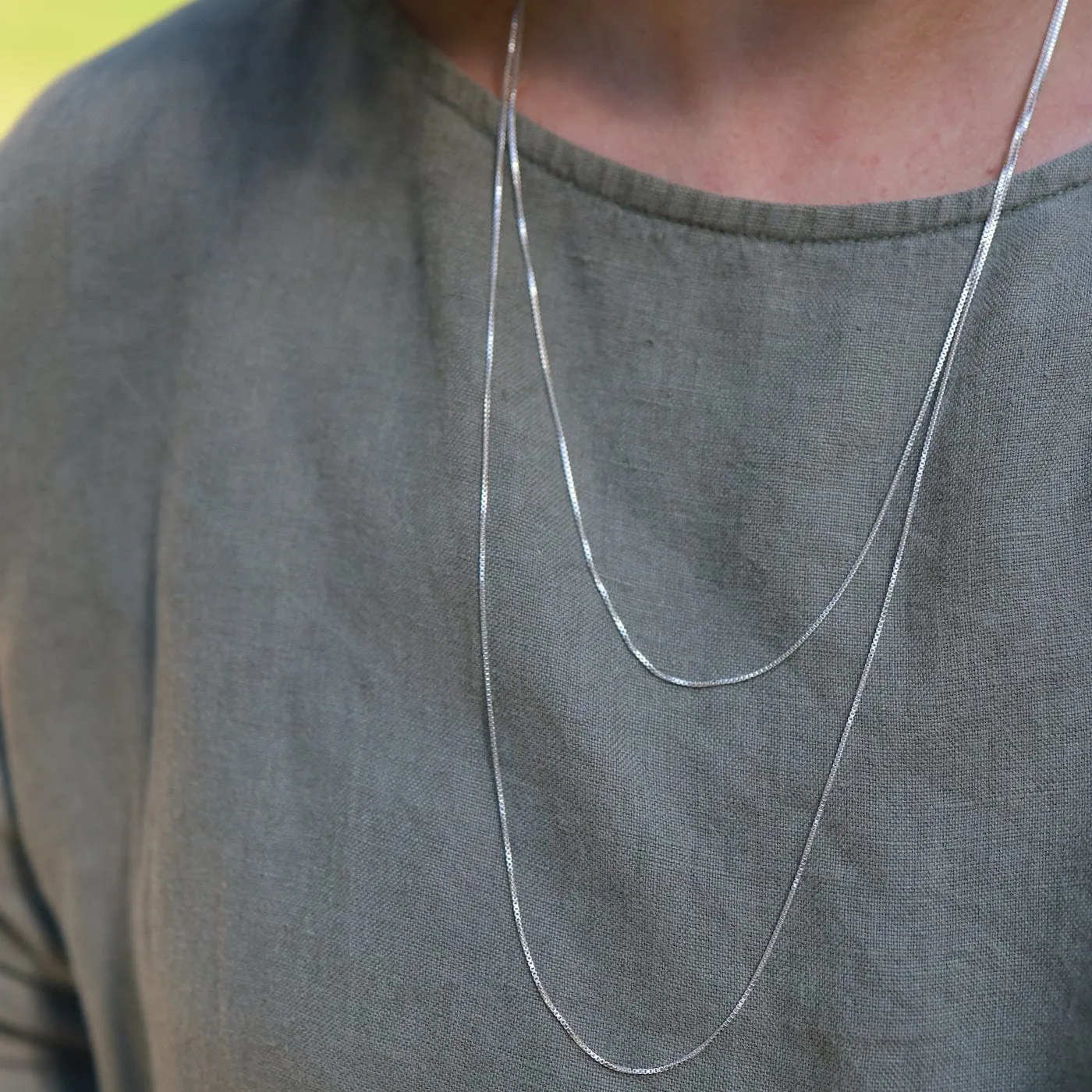 Sterling Silver Box Chain - 30"