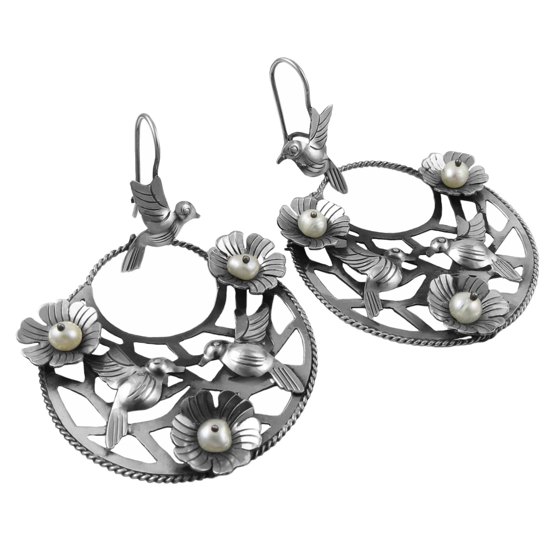 Sterling Silver Chandelier Earrings