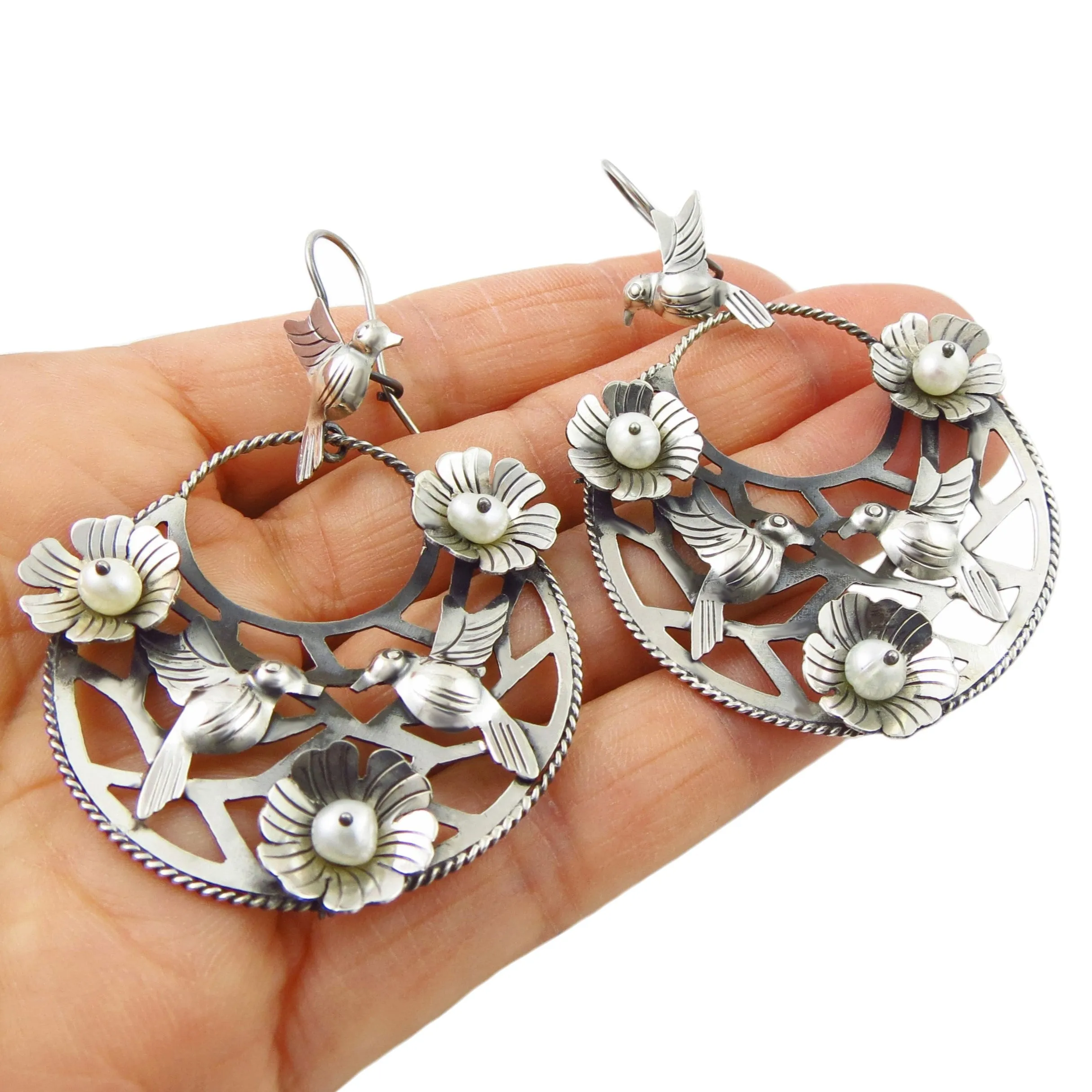 Sterling Silver Chandelier Earrings