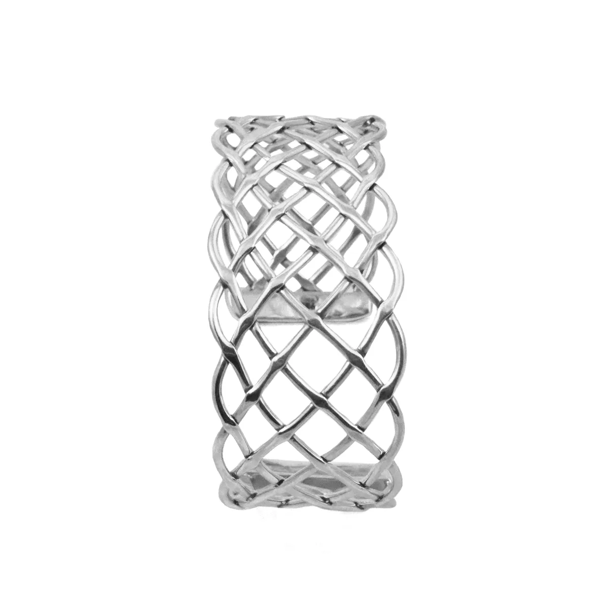 Sterling Silver Entrelazo Cuff Bracelet