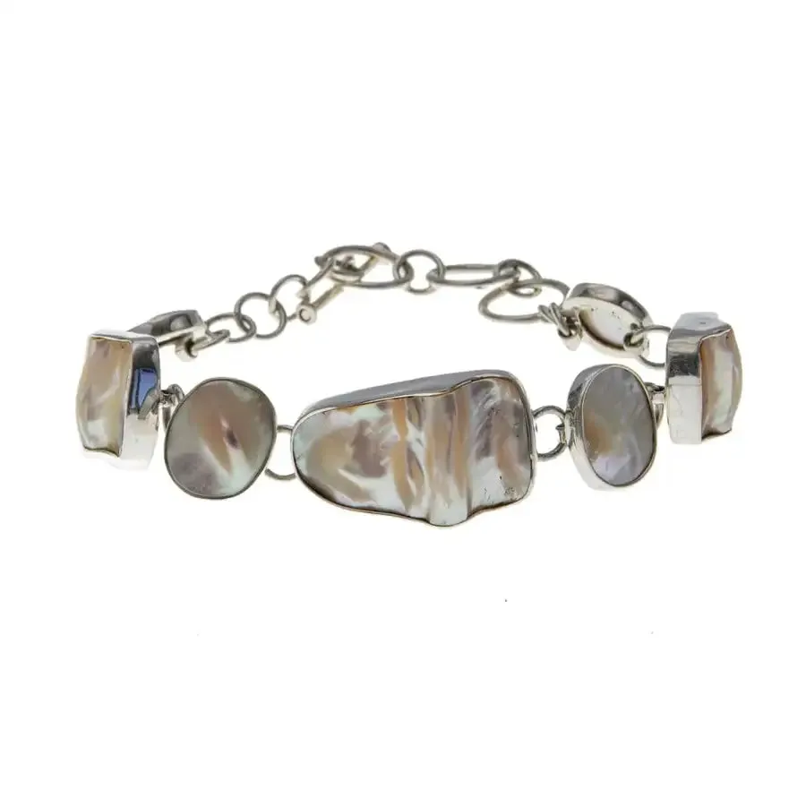 Sterling Silver Mother of Pearl Bracelet