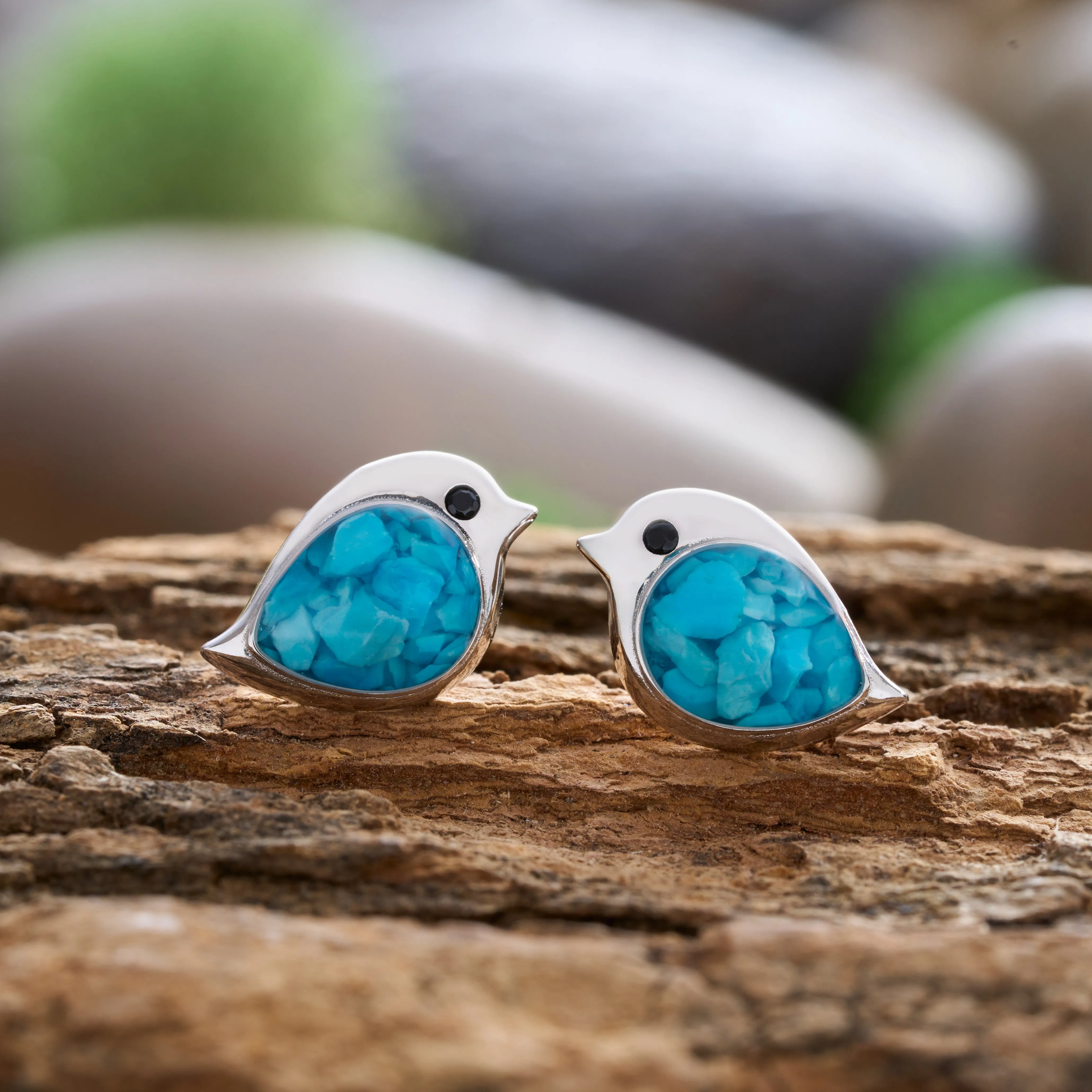 Sterling Silver Sand Birdie Studs