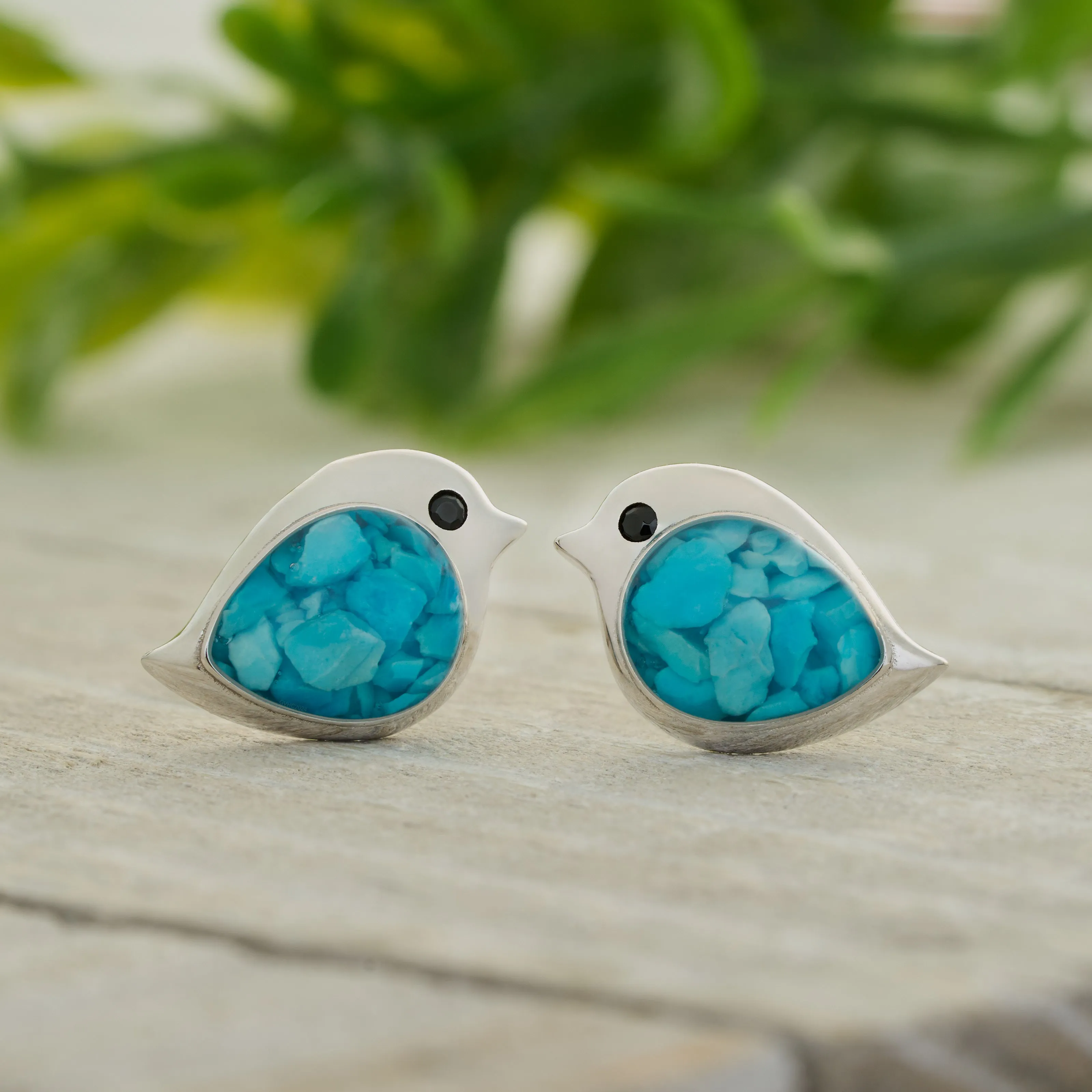 Sterling Silver Sand Birdie Studs