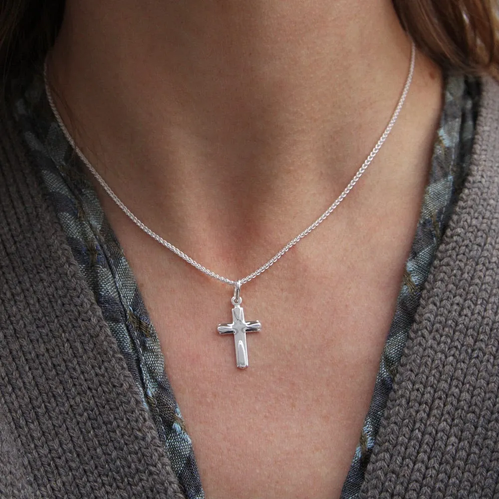 Sterling Silver Small Cross Necklace