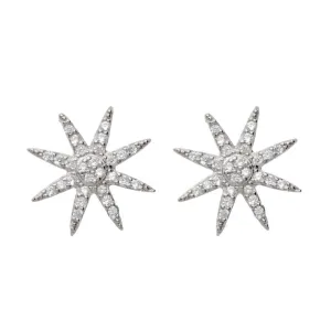 SUNBURST STUD, SILVER