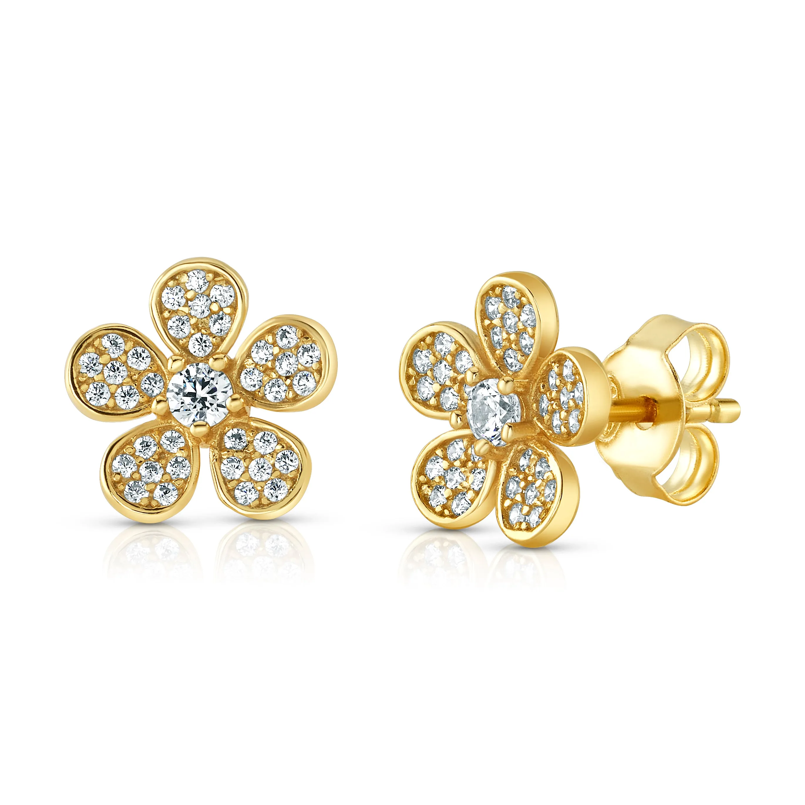 SWEET DAISY STUDS, GOLD