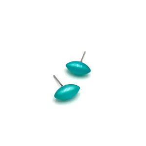 Teal Moonglow Mini Pod Stud Earrings