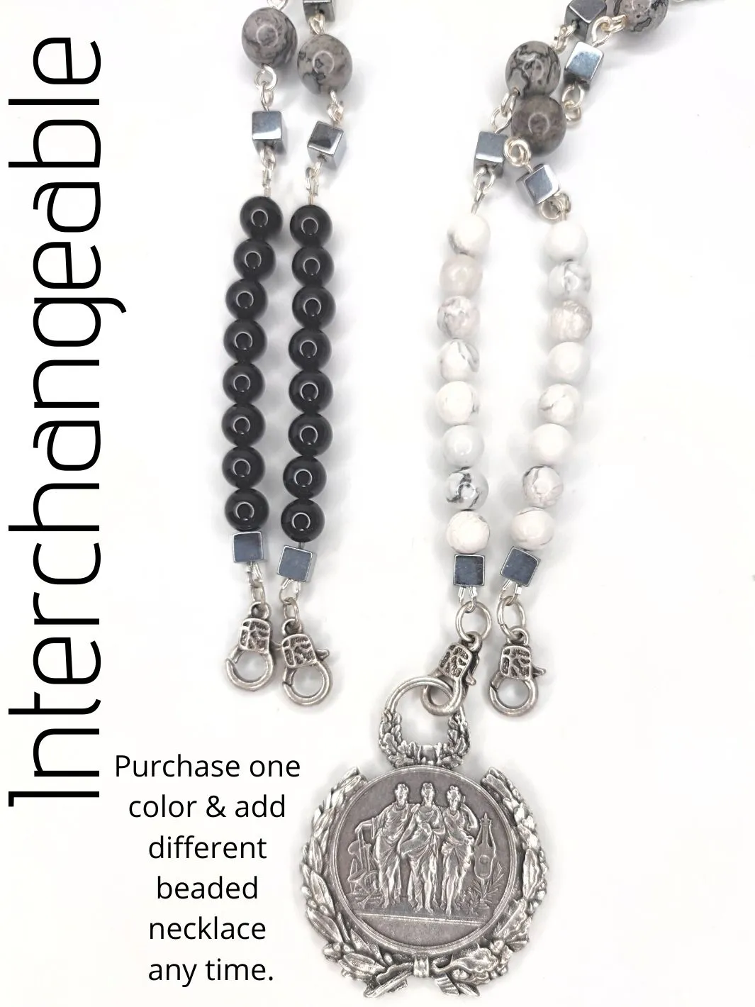 Three Graces Coin Necklace INTERCHANGEABLE