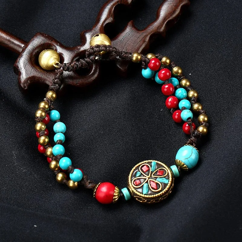 Tibet Flower Handmade Braided Bracelet