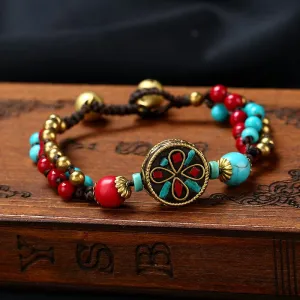 Tibet Flower Handmade Braided Bracelet