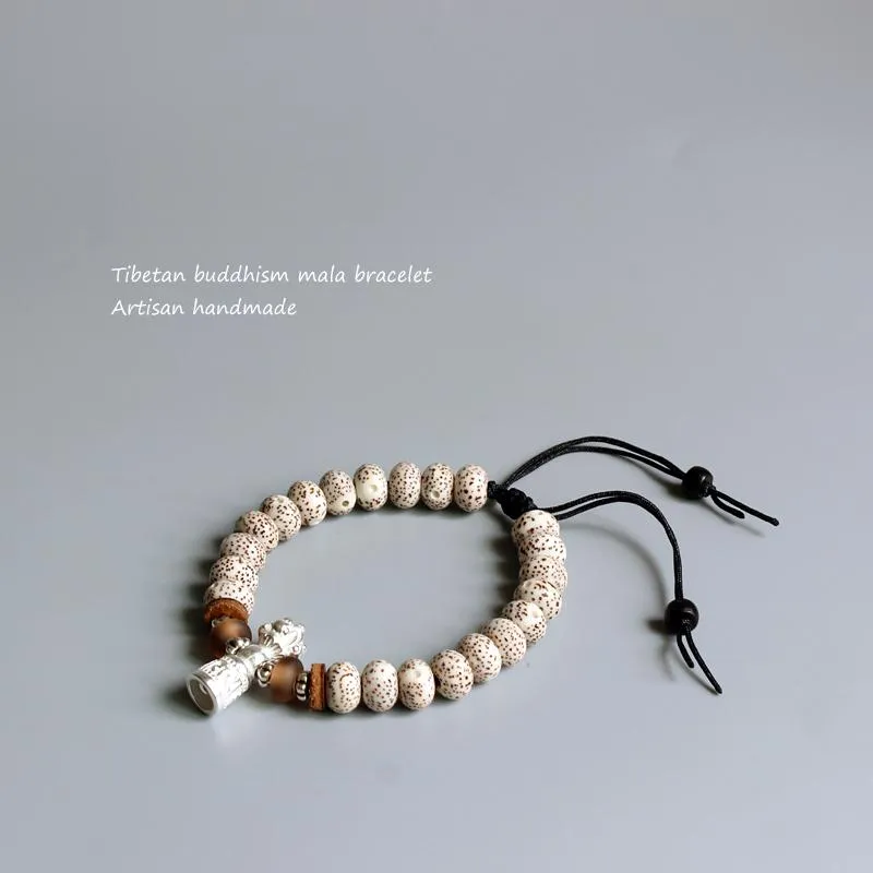 Tibetan Buddhist Handmade Moon-Star Bodhi Seed Mala Beads Bracelets