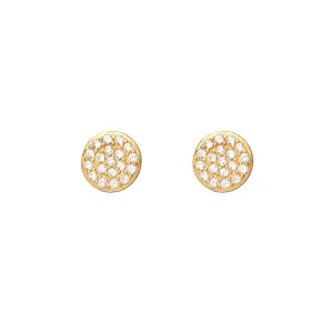 TINY DISC EARRING, GOLD